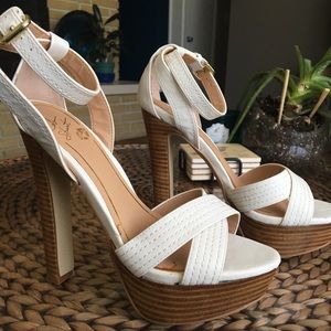 White Platform Heel